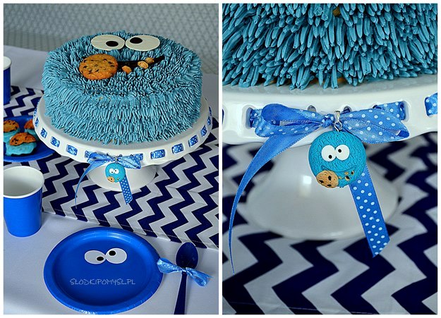ciasteczkowy potwór - pierwsze urodziny Kacpra, urodziny z Ciasteczkowym Potwoerem, pierwsze urodziny, pomysł na urodziny, kinder party, urodziny dziecka,