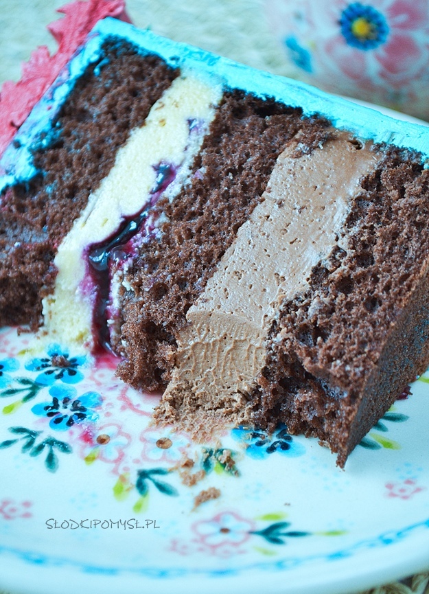 krem czekoladowy do tortu, prosty krem do tortu, krem z czekoladą, masa czekoladowa do tortu, 